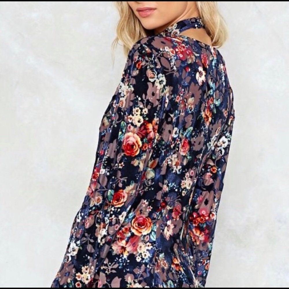 Nasty Gal floral minidress with pockets - Picture 3 of 8